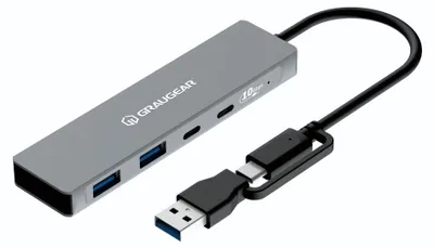Immagine prodotto di GrauGear G-HUB2C2A-10G GRAUGEAR 10Gbps USB-HUB 4x USB 3.2, 2x Type-C und 2x Type-A