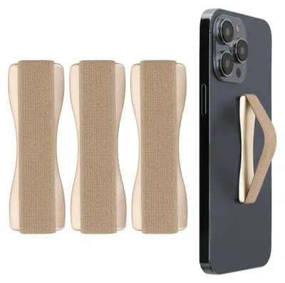 Produktbild von kwmobile Smartphone Fingerhalter 3 Set - Handy Halter Griff Halterung Einhandbedienung - 3x Handyhalter in Gold
