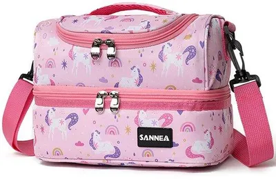 Image de Sac à lunch pour enfants, 7 L, bandoulière réglable, sac isotherme à trois couches