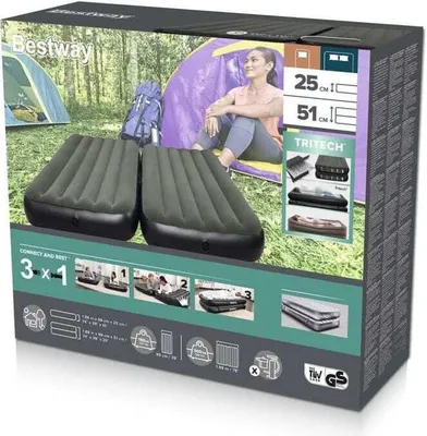 Image de Materac dmuchany Bestway® TriTech™ Connect and Rest™ 3 w 1 188 x 99 x 25 cm