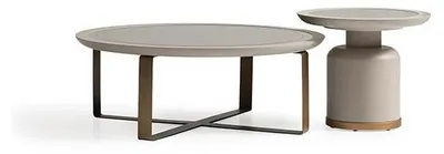 Produktbild von Komplette Couchtisch Beistelltisch Beige Sofatisch Metall Wohnzimmer