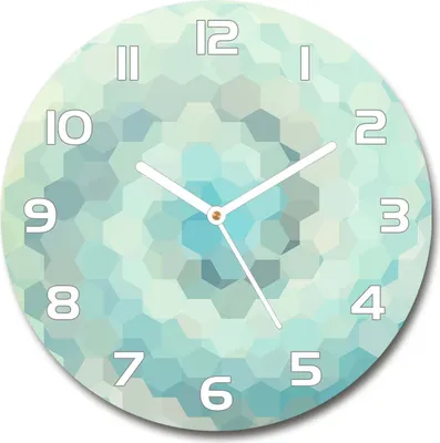 Produktbild von Wanduhr aus Glas 30fi Glasbild Glasuhr Gehärtetes Glas - weisse-zeiger - Abstraction background
