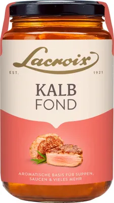 Produktbild von Lacroix Kalbs Fond Grundlage für Suppen und Saucen Glas 400ml