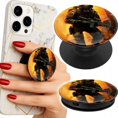 Obrázok produktu pre Drziak na telefon Popsocket na prst / stojan - ŻOŁNIERZ WOJSKO MILITARIA