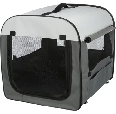Produktbild von TRIXIE Hundebox Basic - dunkelgrau/hellgrau - 50 × 50 × 60 cm