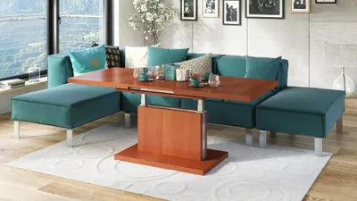 Produktbild von Design Couchtisch Tisch Aston stufenlos höhenverstellbar ausziehbar 120 bis 200cm Esstisch