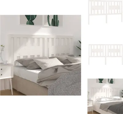 Produktbild von vidaXL Kopfteil Weiß 146x4x100 cm Massivholz Kiefer -  Kopf- & Fußenden