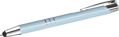 Produktbild von Touchpen Kugelschreiber aus Metall / Farbe: pastell blau