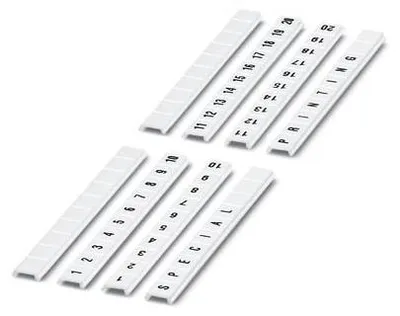 Zdjęcie produktu dla Phoenix Contact 0808749:0011, Znaczniki bloku zacisków, 10 szt., Biały, 6 mm, 0,388 g