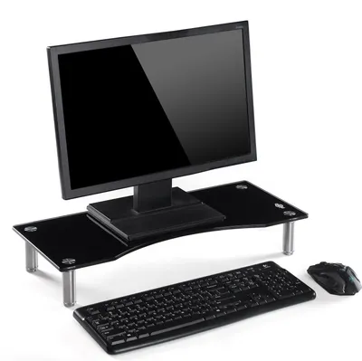 Produktbild von Monitorständer aus Glas, 56 cm x 24 cm