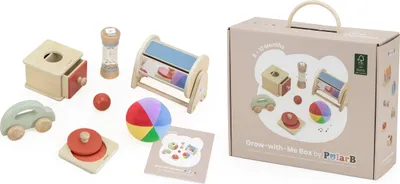 Produktbild von VIGA – Lernspielzeug-Set, Box für Kinder von 6 bis 12 Monaten