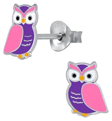 Produktbild von Kinderohrstecker: Mädchen Ohrringe Silber „Eule“