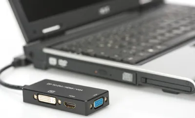 Image de ASSMANN - Adaptateur vidéo - DisplayPort mâle à DB-15, HDMI, DVI-D femelle - 20 cm - triple isolation - noir