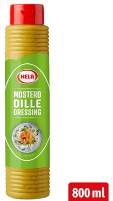 Produktbild von Hela Dressing Mosterd Dille 800g – Cremiger Senf-Dill Geschmack, Vielseitig