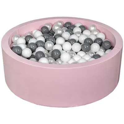 Produktbild von Bällebad Spielplatz + 450 Bälle rosa weiß, perle, grau