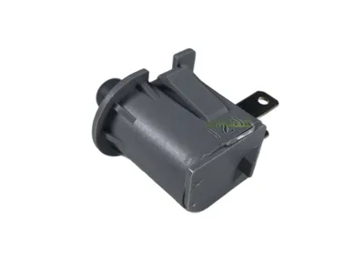 A gray electrical switch on a white background.