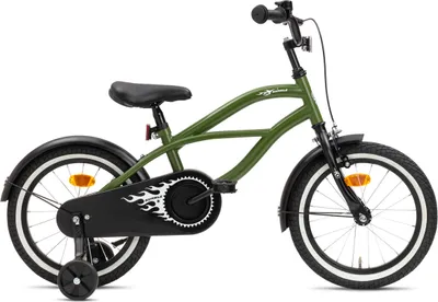 Produktbild von Nogan Rumble Kinderfahrrad – 16 Zoll – Armeegrün - komplett mit Stutzräder
