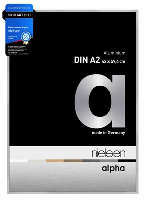 Produktbild von nielsen Aluminium Bilderrahmen Alpha, 42x59,4 cm (A2), Silber Matt