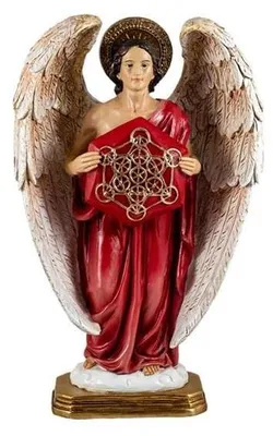 Engel Metatron Figur, Kunstharz, handbemalt, 30 cm