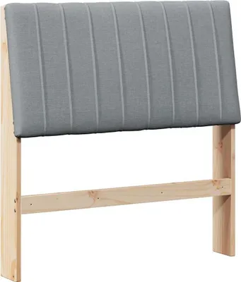 Zdjęcie produktu dla vidaXL Zagłówek tapicerowany jasnoszary 90 cm lite drewno sosnowe