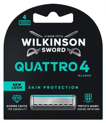 Productafbeelding van Wilkinson Quattro Essential 4 Blades Scheermesjes (4 stuks)