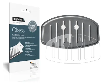 Produktbild von 2x Schutzfolie für Krups EA 8025 Tropfblech - Anti-Shock 9H Folie dipos Glass