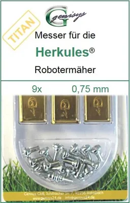 Produktbild von 9 Titan Ersatz-Messer Messersatz Klingen 0,75mm kompatibel mit Herkules G-Force 1000 1500 2500 Hercules