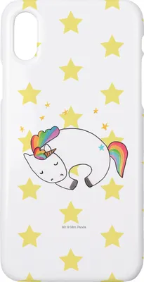 Produktbild von Mr. & Mrs. Panda Iphone 10 Handyhülle Einhorn Nacht - Weiß - Geschenk, Handy, Hülle, Einhörner, Menschen, Freundin, Unicorn, Traum, Cover, X