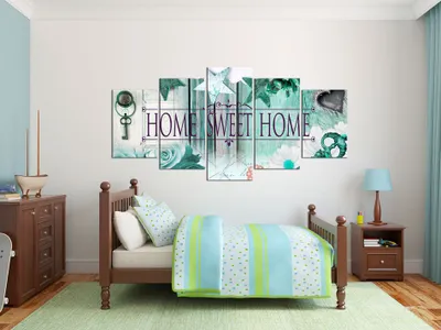 Produktbild von Akustikbild Home Blumen 200x100 cm Bilder Akustikschaum Hochleistungsschallabsorber Schallschutz Leinwand 5 tlg Wandbild Raumakustik Schalldämmung 020115-73