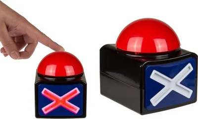 Produktbild von X Bzučák X Tlačítko X, w. Světlo a zvuk Kvízové hry Party Alarm Duel, Hry Večerníček