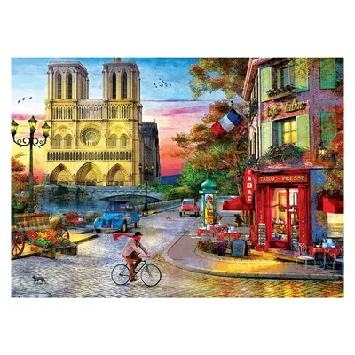 Produktbild von Notre Dame mit Sonnenuntergang