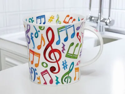 Produktbild von DUNOON Becher Lomond Upbeat 0,32 l Fine Bone China Porzellan Kaffeetasse Modern