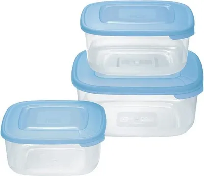 Immagine prodotto di MV Set di barattoli 3 pezzi 0,95/1,5/2,5L con coperchio quadrato TONTARELLI