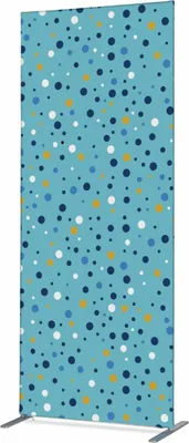 Produktbild von Showdown Textil Raumteiler Deko - 85-200 Punkte - Blau - Aluminiumrahmen - Schwarz