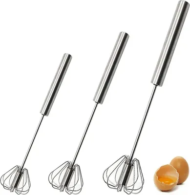 Produktbild von Quirl Automatik Schneebesen Milchaufschäumer Manuell Handmixer Handrührer Drehbarer mit Drehautomatik Milchaufschäumer