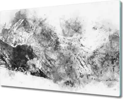 Produktbild von Glas-Herdabdeckplatte Glaskeramikkochfeld-Abdeckung Spritzschutz - 80x52 cm - Nebelwald Aquarell