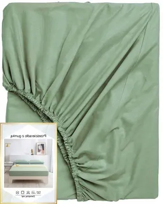 Produktbild von JadorDecor Spannbettlaken Baumwollsatin 90x200 cm Grün