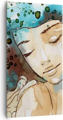 Produktbild von Bild auf Leinwand - Leinwandbild - Frau modern - 65x120cm - Wand Bild - Wanddeko - Wandbilder - Leinwanddruck - Bilder - Kunstdruck - Wanddekoration - Leinwand bilder - Wandkunst - PA65x120-3580