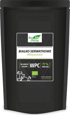 BIAŁKO SERWATKOWE NATURALNE (WPC 77) BIO 500 g - BIO PLANET