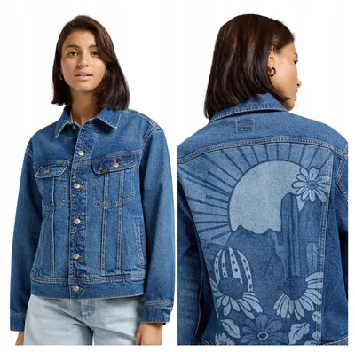 Zdjęcie produktu dla Lee | Damska jeansowa kurtka Loose Rider, kolor niebieski, krój regular, denim, bawełna, styl casual, rozmiar S