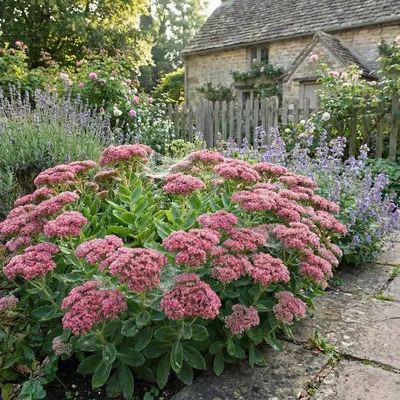 Produktbild von 6er Sedum Herbstfreude Staude, 20 cm hoch, Topf 9 cm, winterhart, trockenheitsverträglich