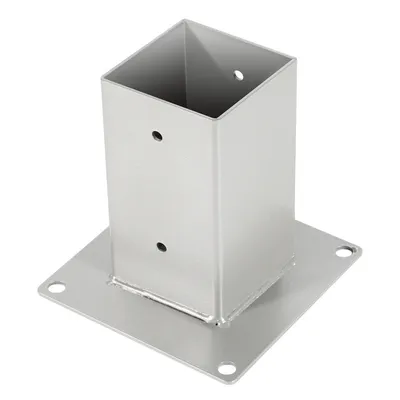 Obrázok produktu pre Skrutkovacia objímka Nájazdová objímka pre štvorcové drevené stĺpiky Podpera stĺpika strieborná 80x80mm