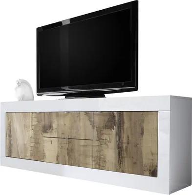 Produktbild von Meublorama MI-BASIC-209015-09P*2C/59KG, 2 Tür(en), Weiß, Mitteldichte Faserplatte (MDF), 2 Schublade(n), 2 Jahr(e), 430 mm
