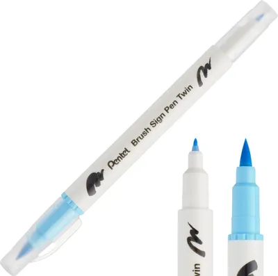Obrázok produktu pre Kaligraf Pentel. BrushSPenTwin h.h.bl