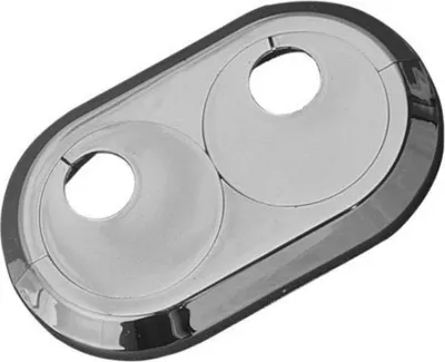 Produktbild von 5 Stück  Doppel Heizungsrosetten  Heizungsmanschetten  verchromt 18 mm