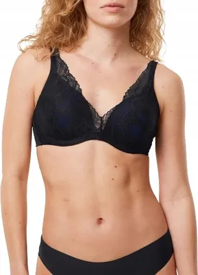 Zdjęcie produktu dla Triumph Body Make-Up Illusion Lace, Czarny, Fiszbina, Wzór, Damski, Zapięcie z tyłu, F