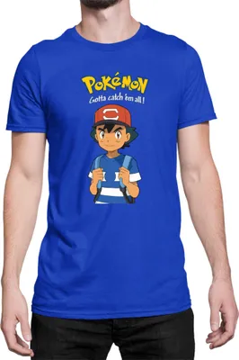 Immagine prodotto di Maglietta da uomo Japan Manga Anime Comics Pokemon 016, Man 3XL , Bleu