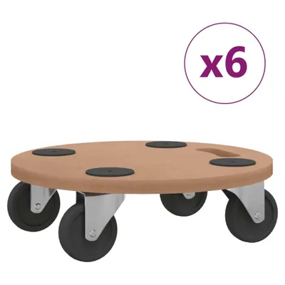 Immagine prodotto di vidaXL Scaffali rotanti 6 pezzi. Materiale rotondo a base di legno