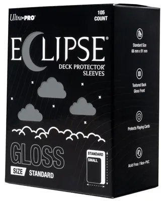 Imagen del producto de 105 fundas estándar ECLIPSE® Gloss para proteger cartas (tamaño 66x91 mm)