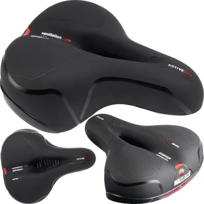 Productafbeelding van Fietszadel voor heren en dames, comfortabel, zacht met gel en schuim - Ergonomisch fietszadel, ademend, schokabsorberend, waterdicht zadel | Geschikt voor trekking, stadsfietsen en mountainbikes